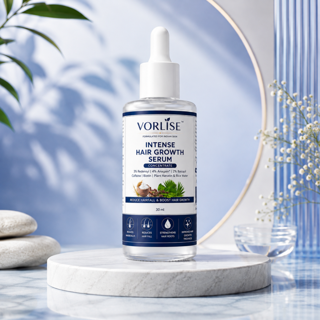VORLISE Intense Hair Growth Serum | Redensyl, Anagain, Procapil, Biotin & Ashwagandha | 30 ml