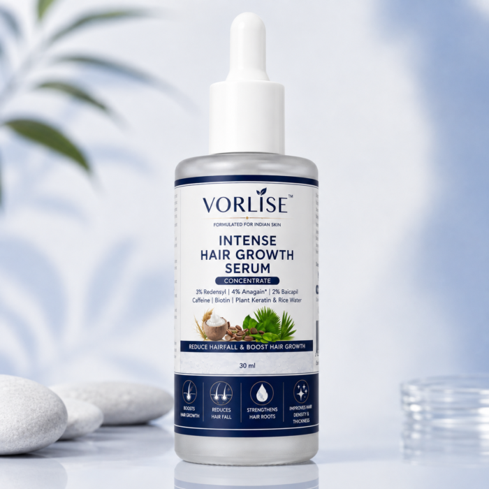 VORLISE Intense Hair Growth Serum | Redensyl, Anagain, Procapil, Biotin & Ashwagandha | 30 ml